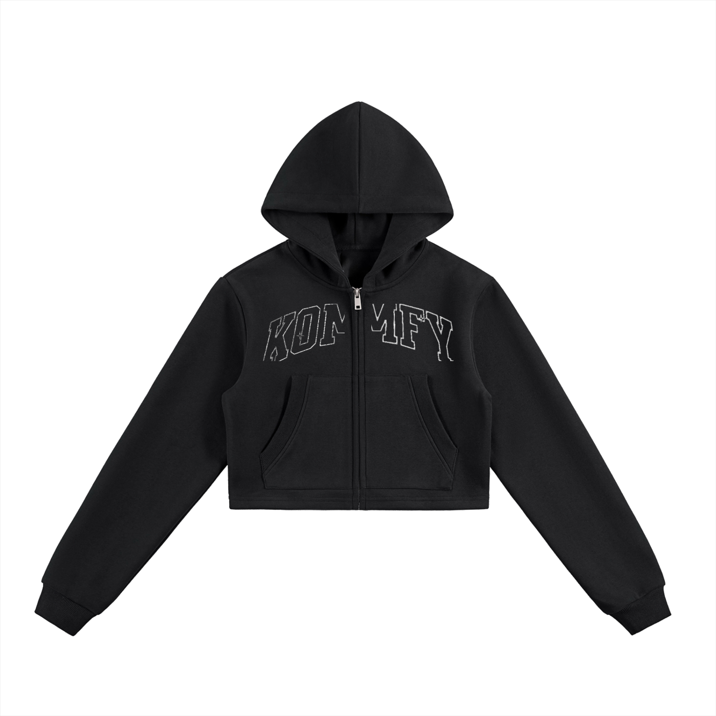 Komfy Cropped Zip-Up Hoodie