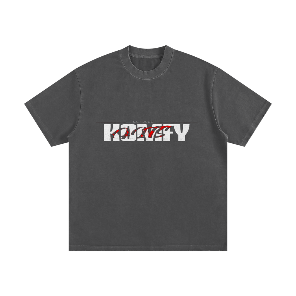 Komfy Snow Washed Oversized Cotton T-Shirt