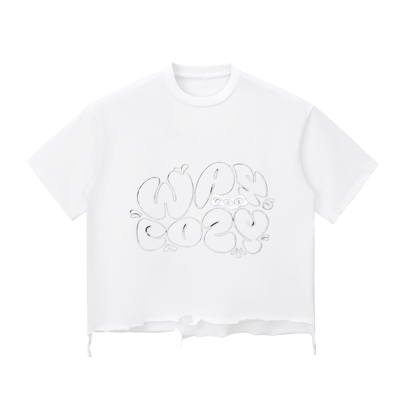 Snow Wash Raw-Hem Boxy T-shirt