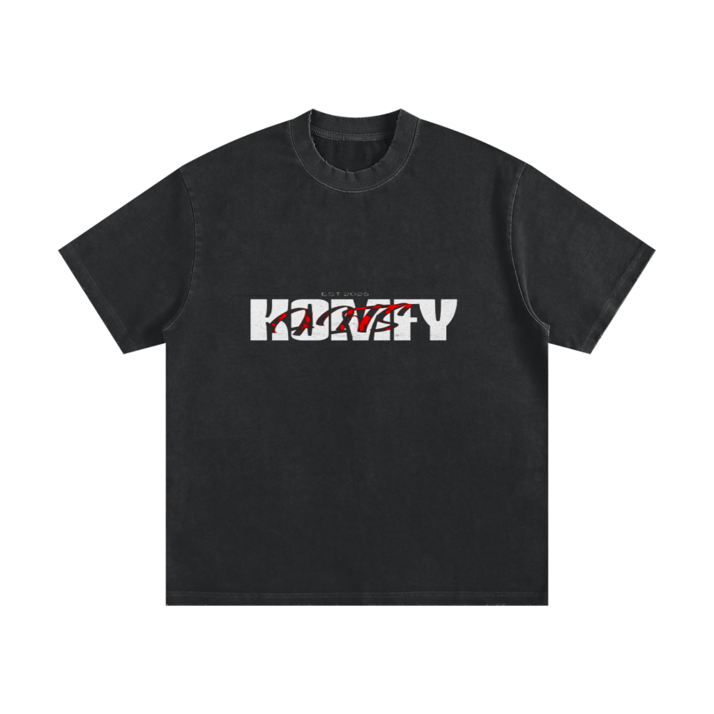 Komfy Snow Washed Oversized Cotton T-Shirt