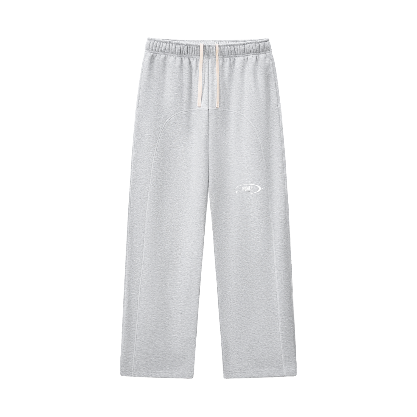 Komfy Contrast-Stitched Fleece Sweatpants