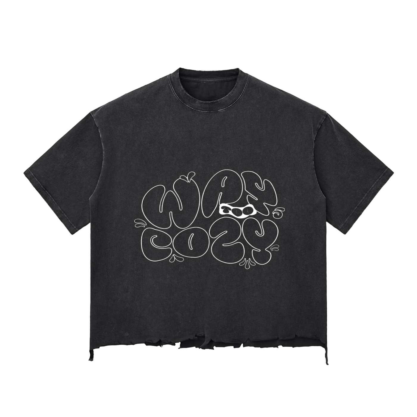 Snow Wash Raw-Hem Boxy T-shirt