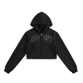 Komfy Cropped Zip-Up Hoodie